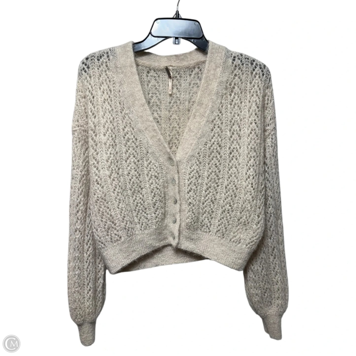 Alpaca Sweater Cardigan By Free People In Cream, Size: Xs