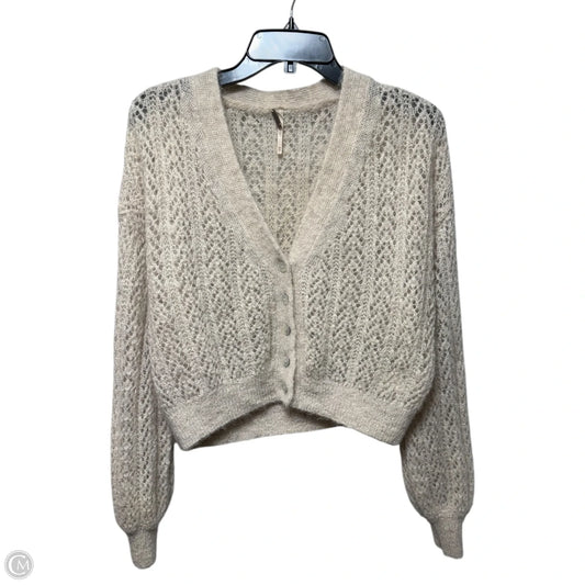 Alpaca Sweater Cardigan By Free People In Cream, Size: Xs