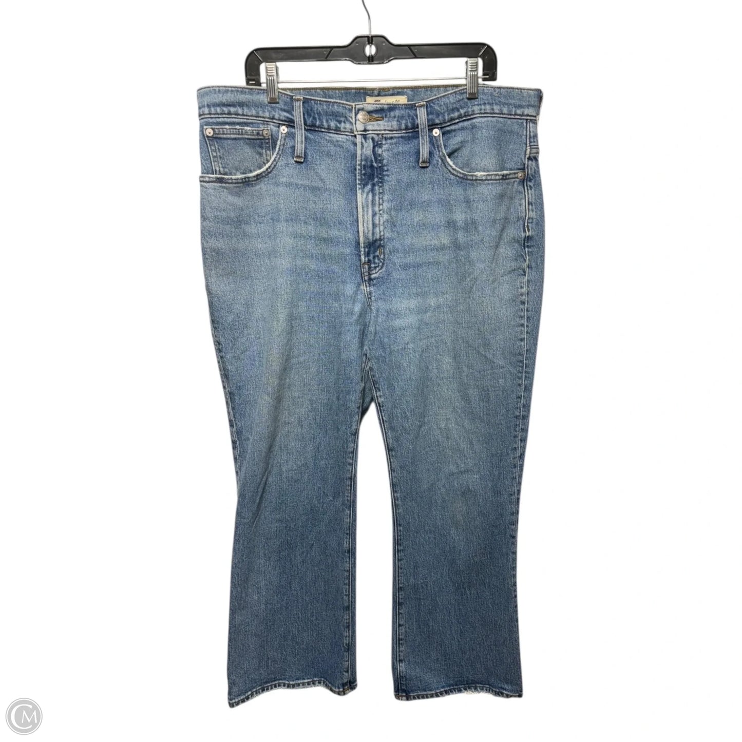 Cropped Jeans Flared By Madewell In Blue Denim, Size: 16
