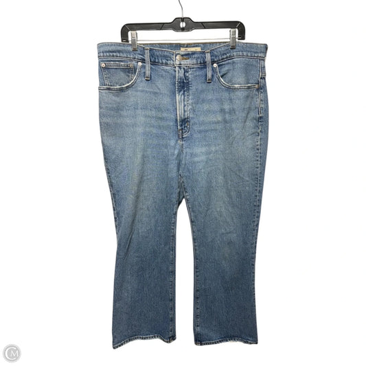 Cropped Jeans Flared By Madewell In Blue Denim, Size: 16