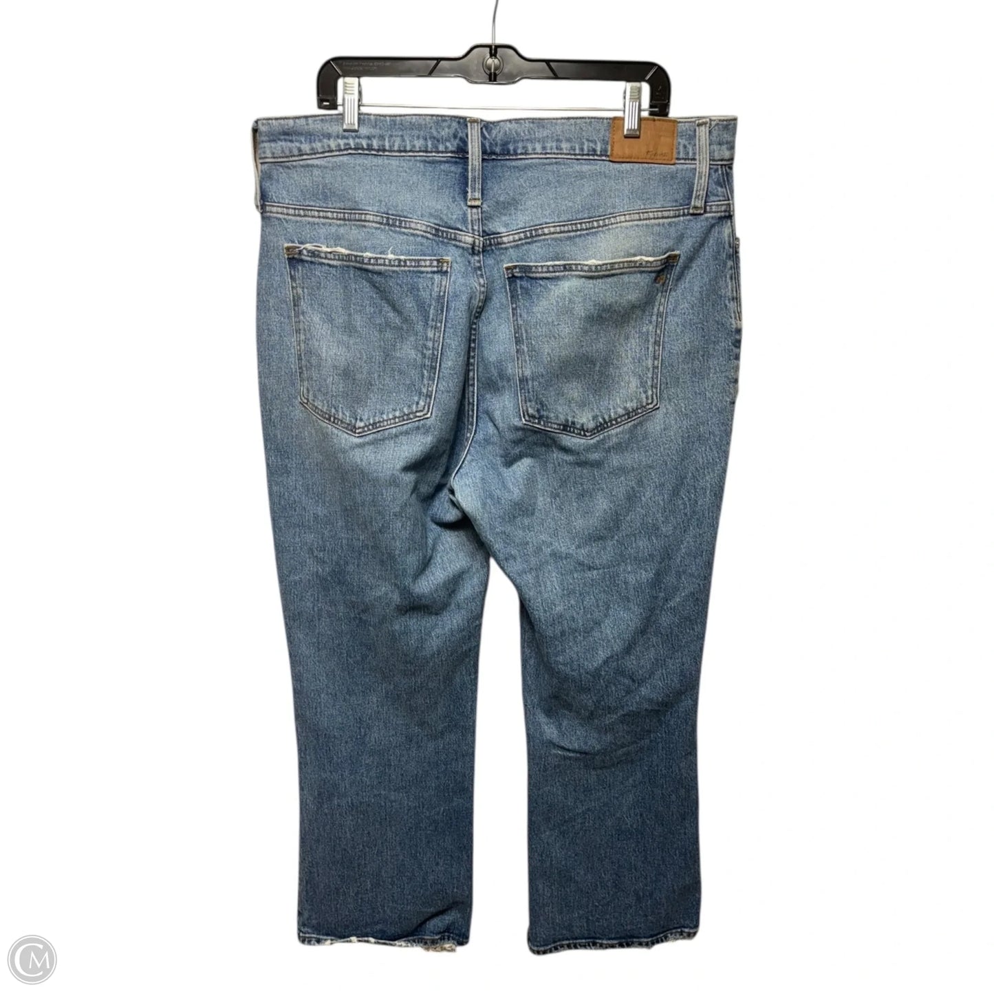 Cropped Jeans Flared By Madewell In Blue Denim, Size: 16