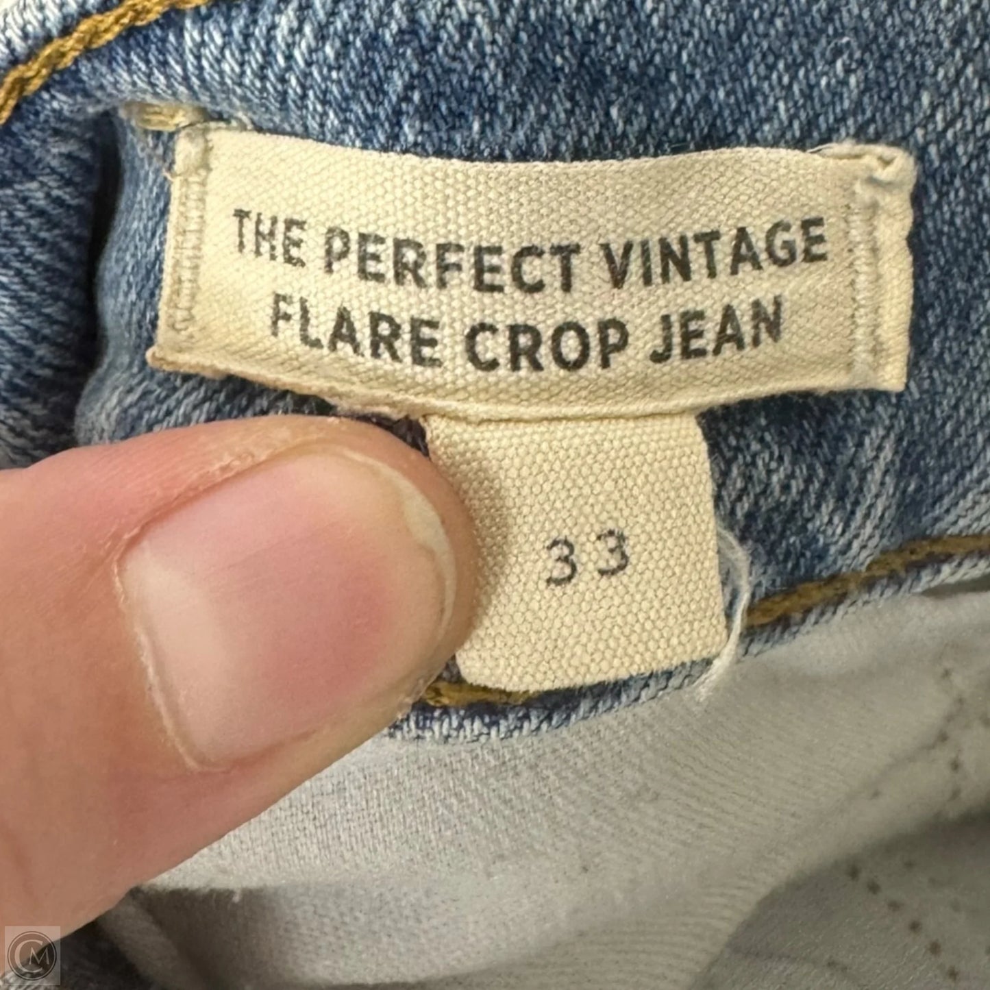 Cropped Jeans Flared By Madewell In Blue Denim, Size: 16