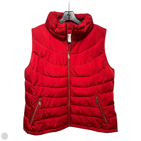Vest Puffer & Quilted By Calvin Klein In Red, Size: 1x