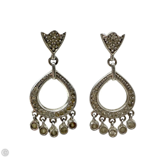 Sterling Silver & Crystal Drop Earrings