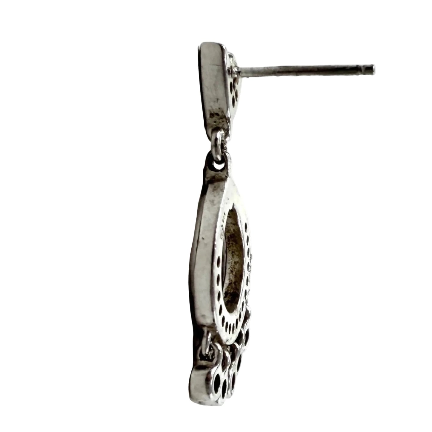 Sterling Silver & Crystal Drop Earrings