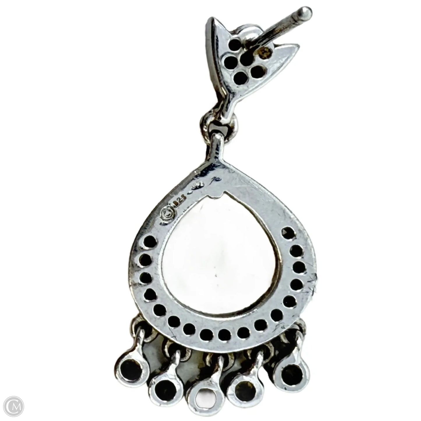 Sterling Silver & Crystal Drop Earrings