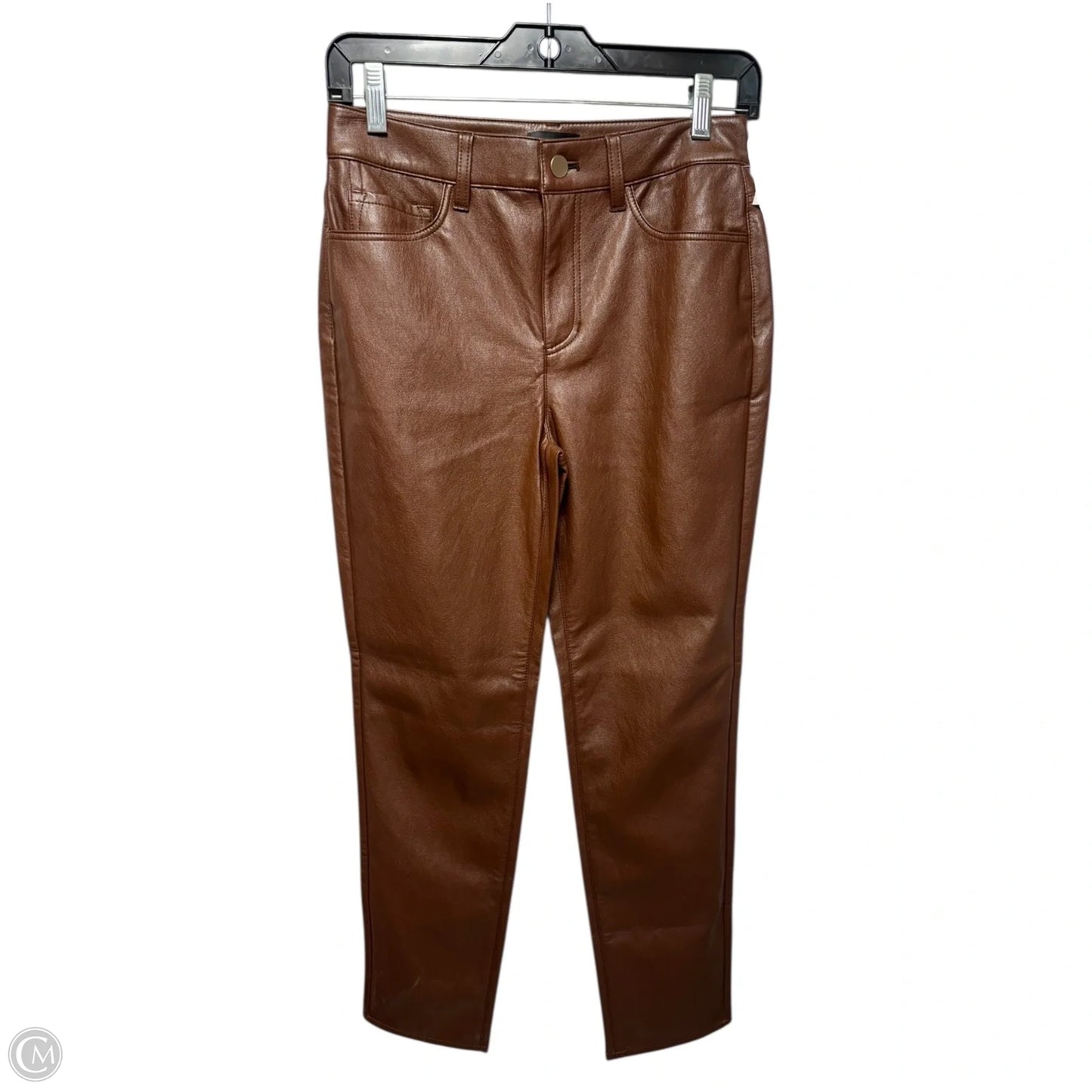 Faux Leather Pants By Talbots In Brown, Size: 0p