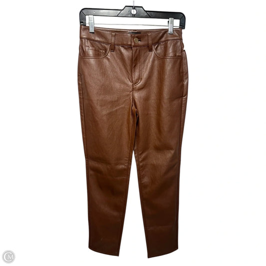 Faux Leather Pants By Talbots In Brown, Size: 0p