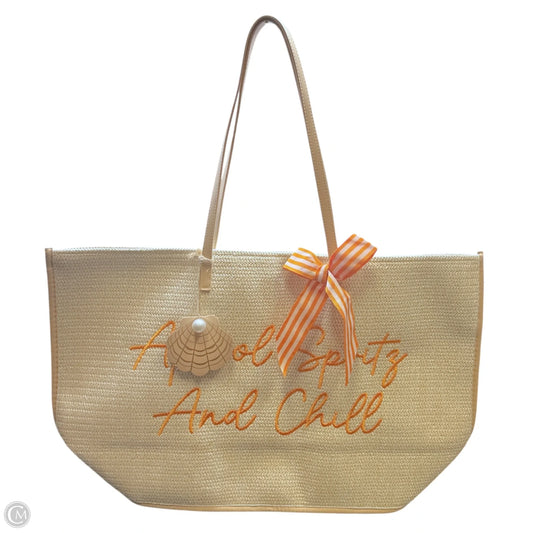 Aperol Spritz & Chill Straw Tote, Size: Large