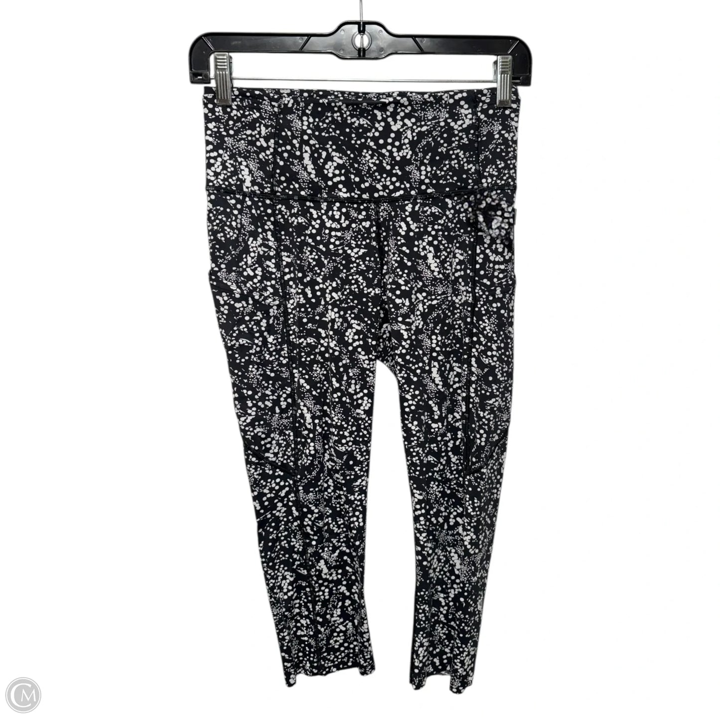 Athletic Leggings Capris By Lululemon In Black & White, Size: S