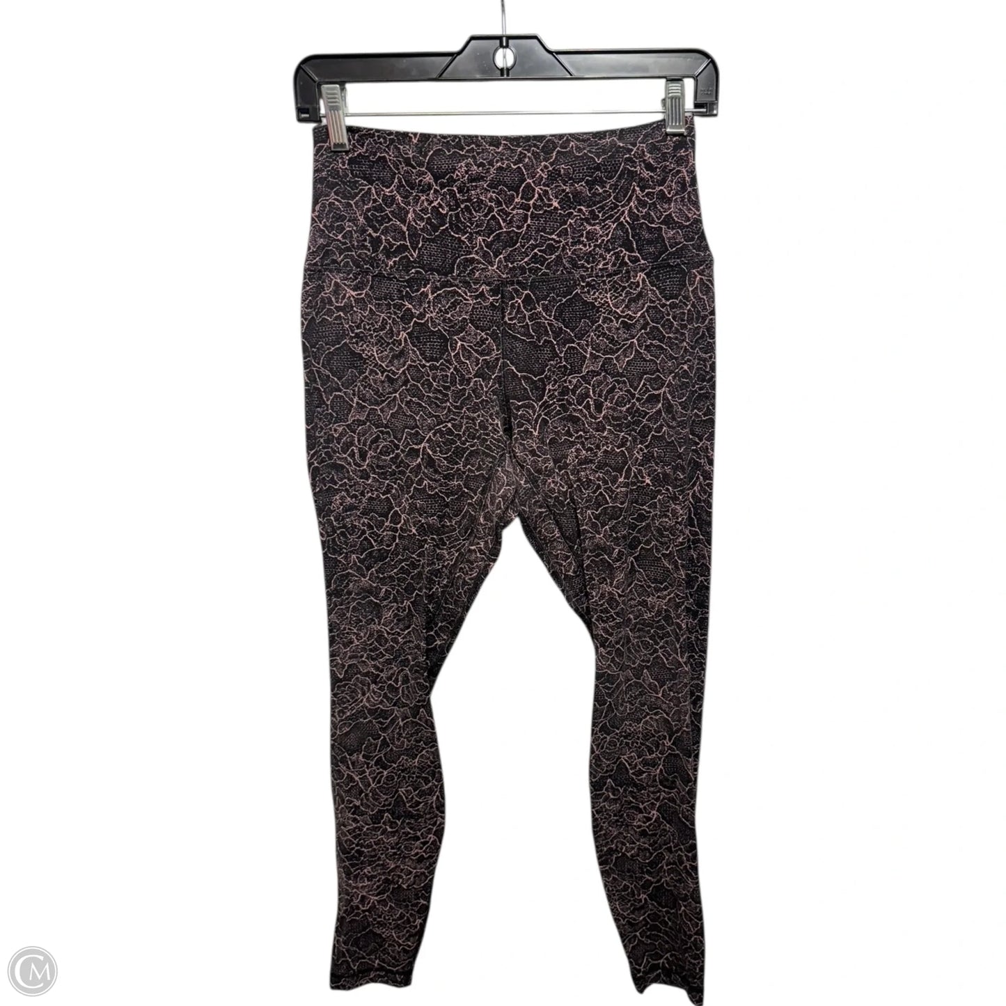 Athletic Leggings By Lululemon In Black & Pink, Size: 8