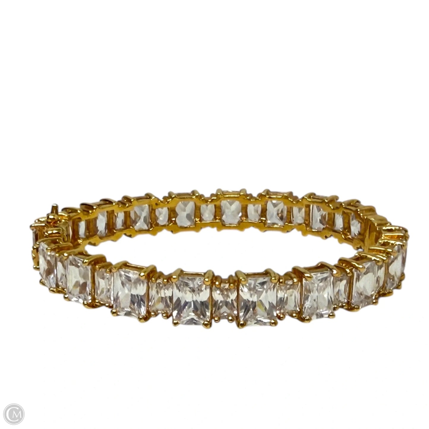 Gold Over Sterling Silver & CZ Tennis Bracelet By SETA