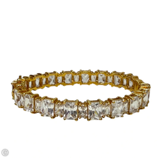 Gold Over Sterling Silver & CZ Tennis Bracelet By SETA