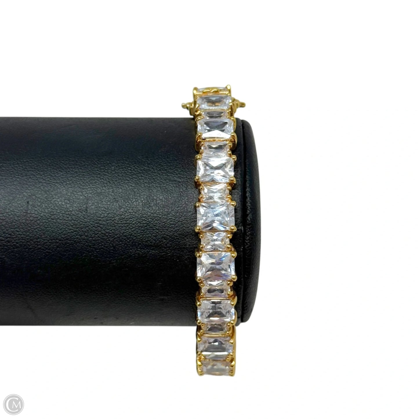 Gold Over Sterling Silver & CZ Tennis Bracelet By SETA