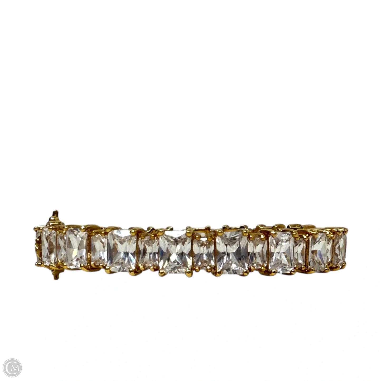 Gold Over Sterling Silver & CZ Tennis Bracelet By SETA