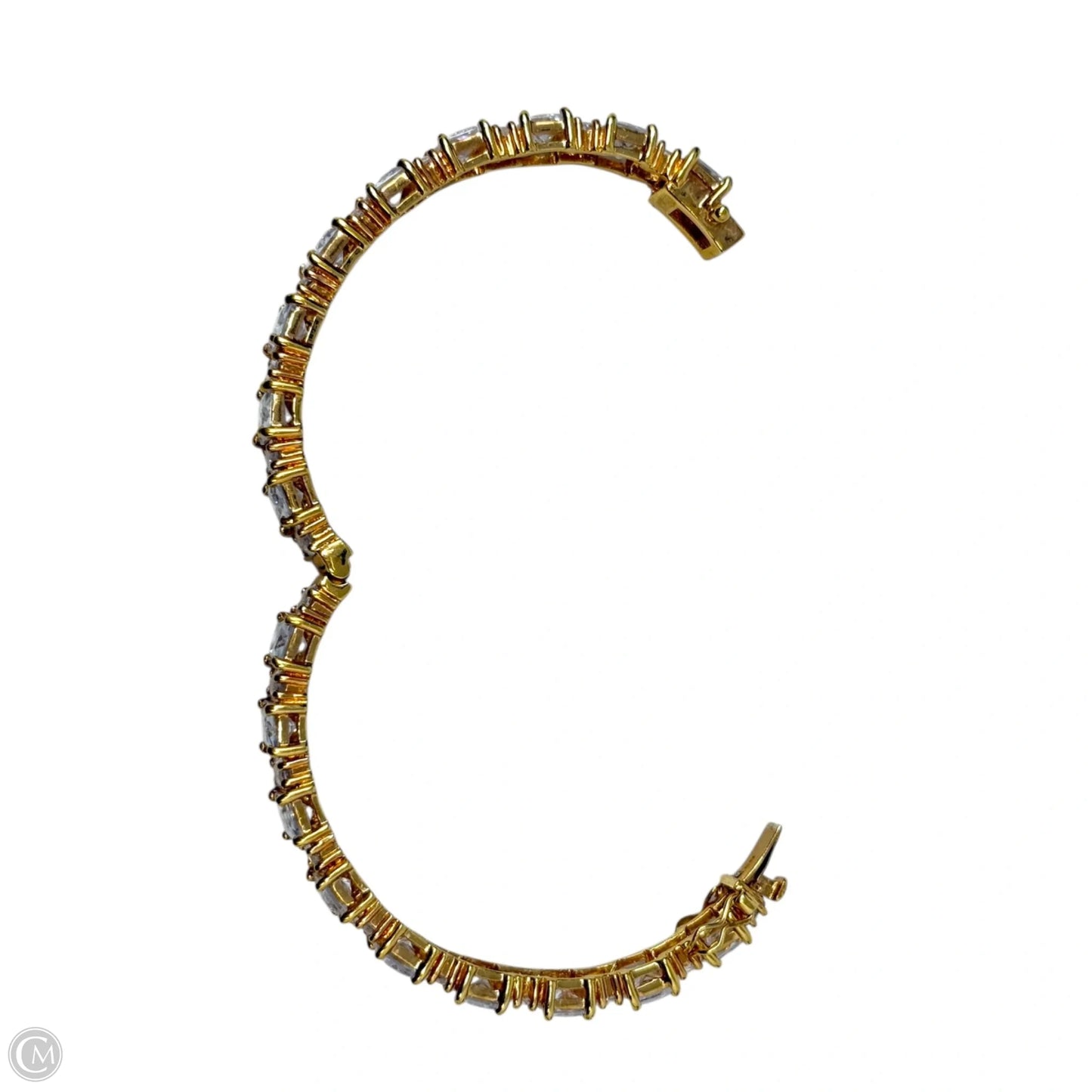 Gold Over Sterling Silver & CZ Tennis Bracelet By SETA