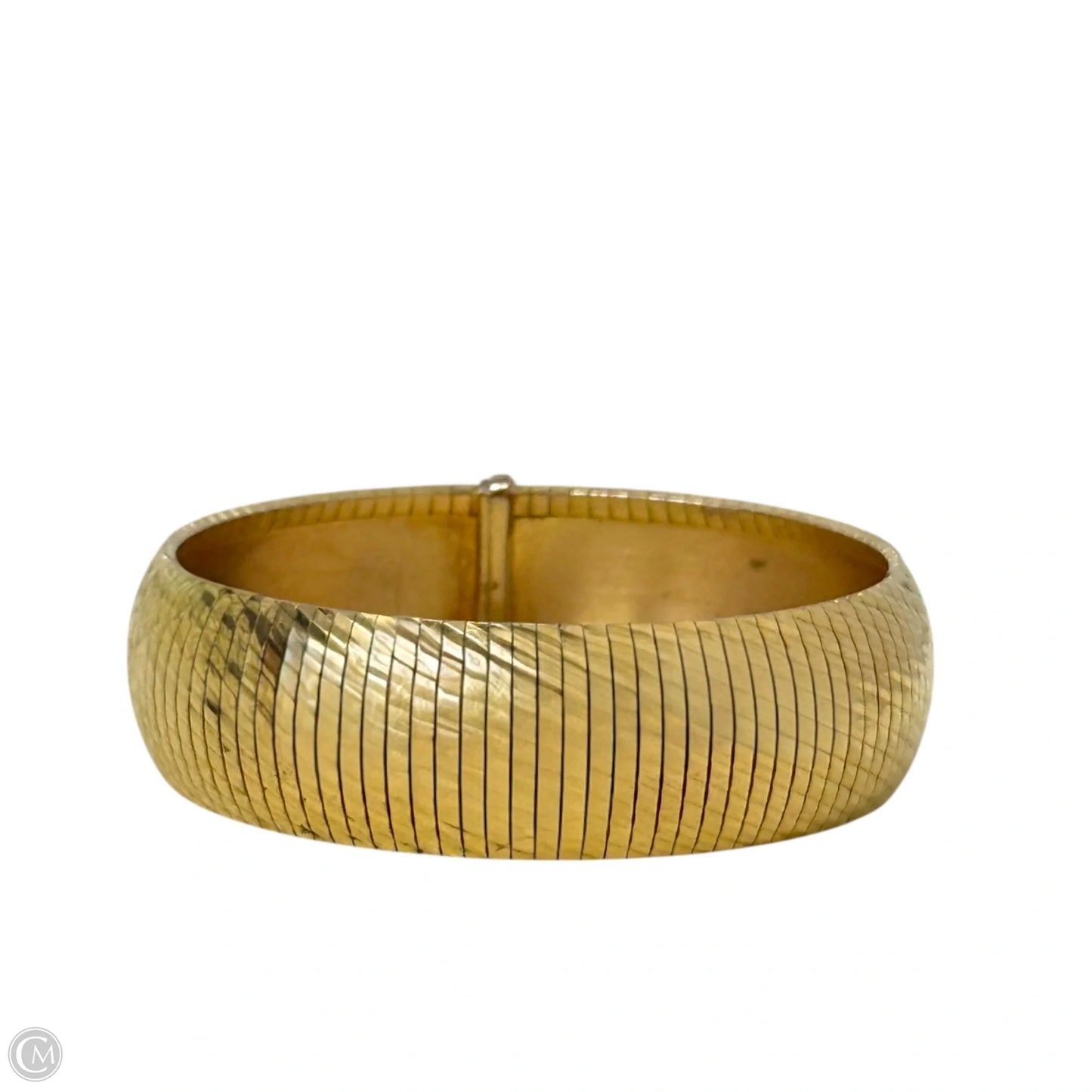 Italian Gold Tone Omega Bangle Bracelet