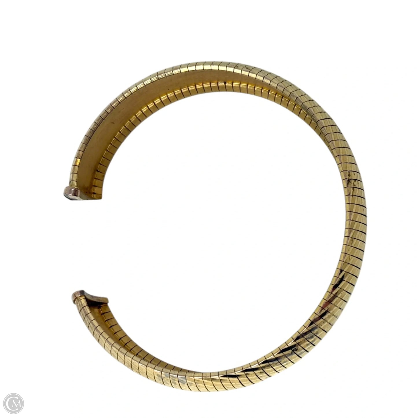 Italian Gold Tone Omega Bangle Bracelet