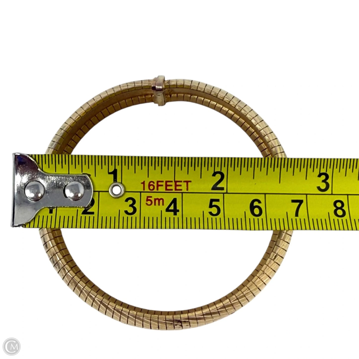 Italian Gold Tone Omega Bangle Bracelet