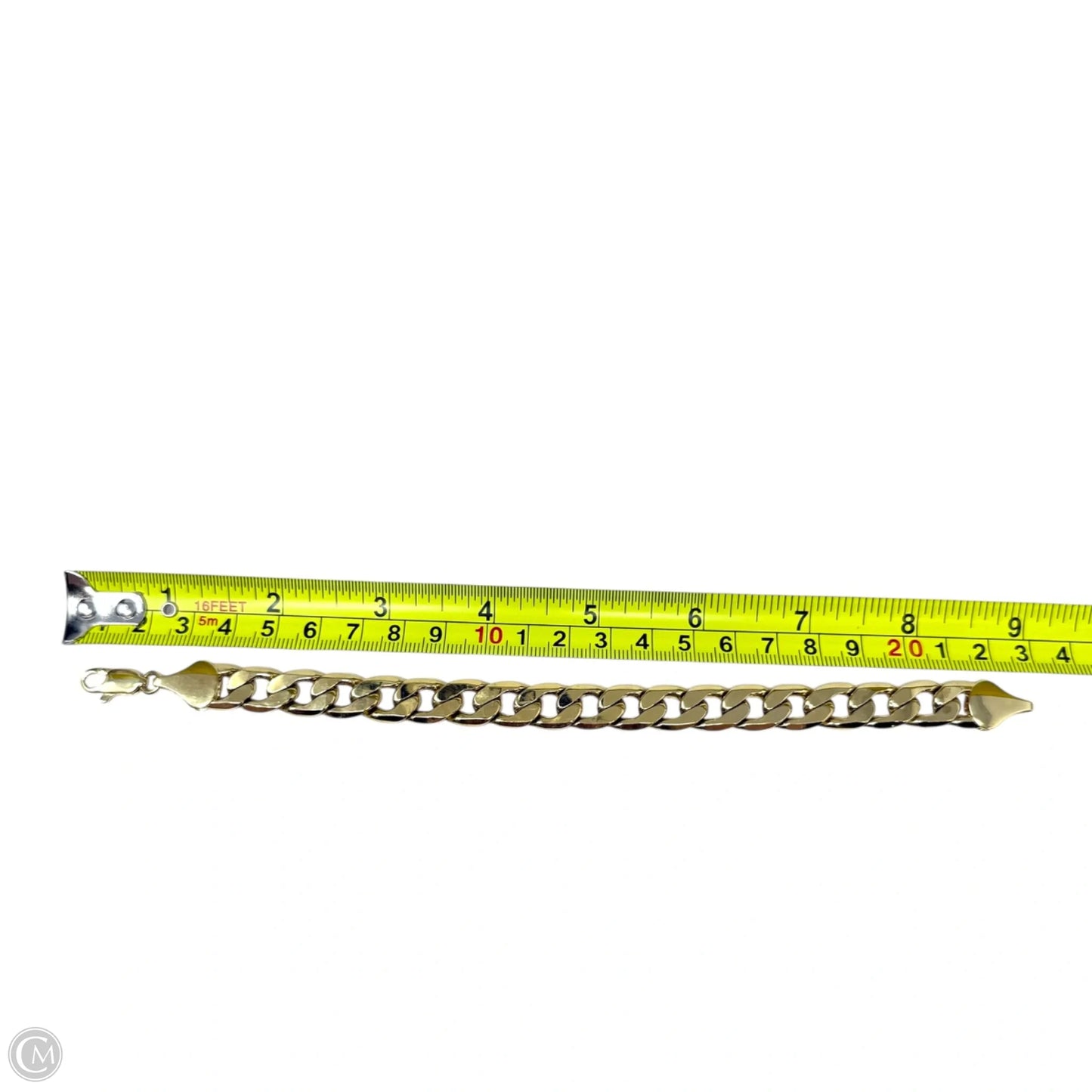 Gold Tone Curb Link Bracelet