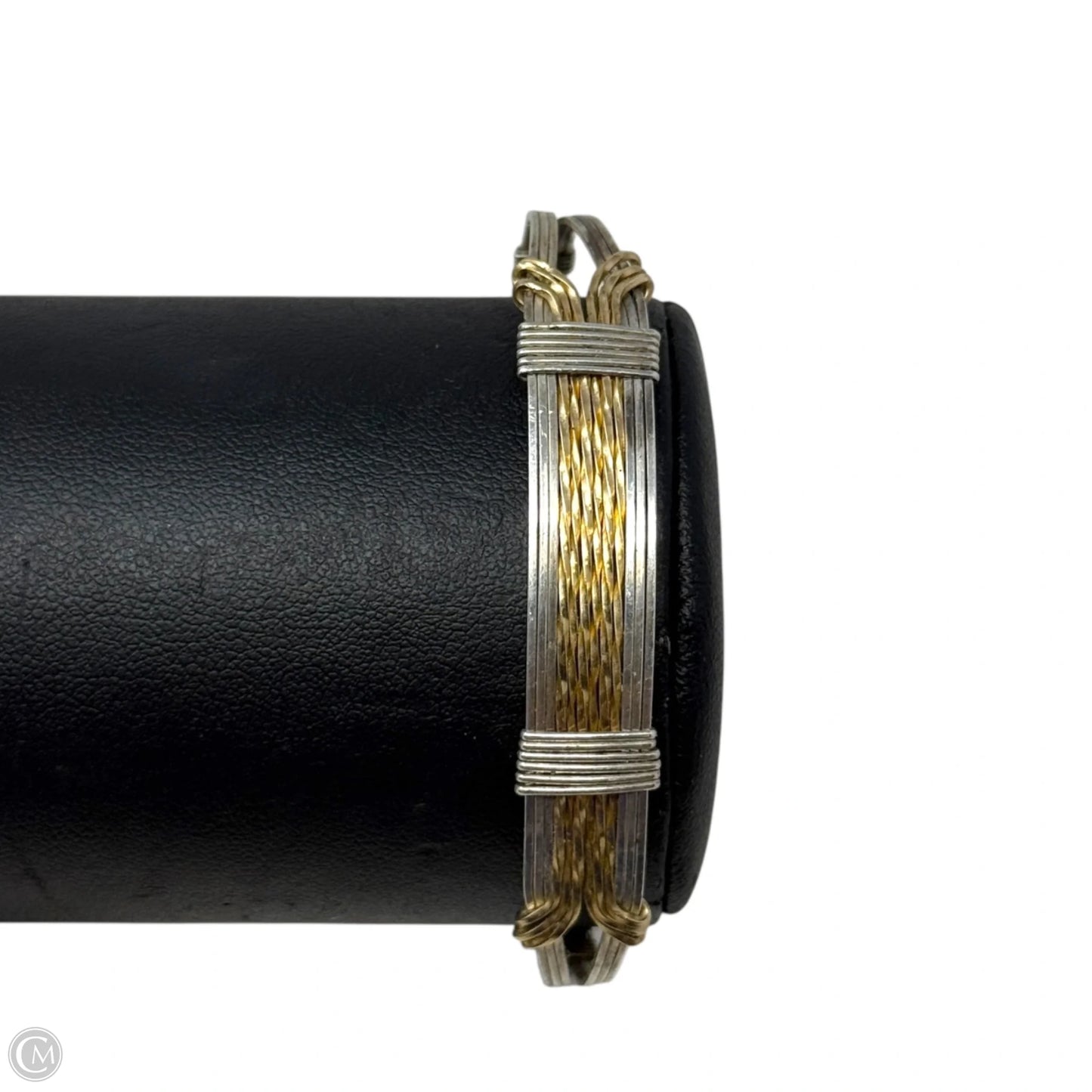 Wire Wrapped Two Tone Bracelet With Hook Closure