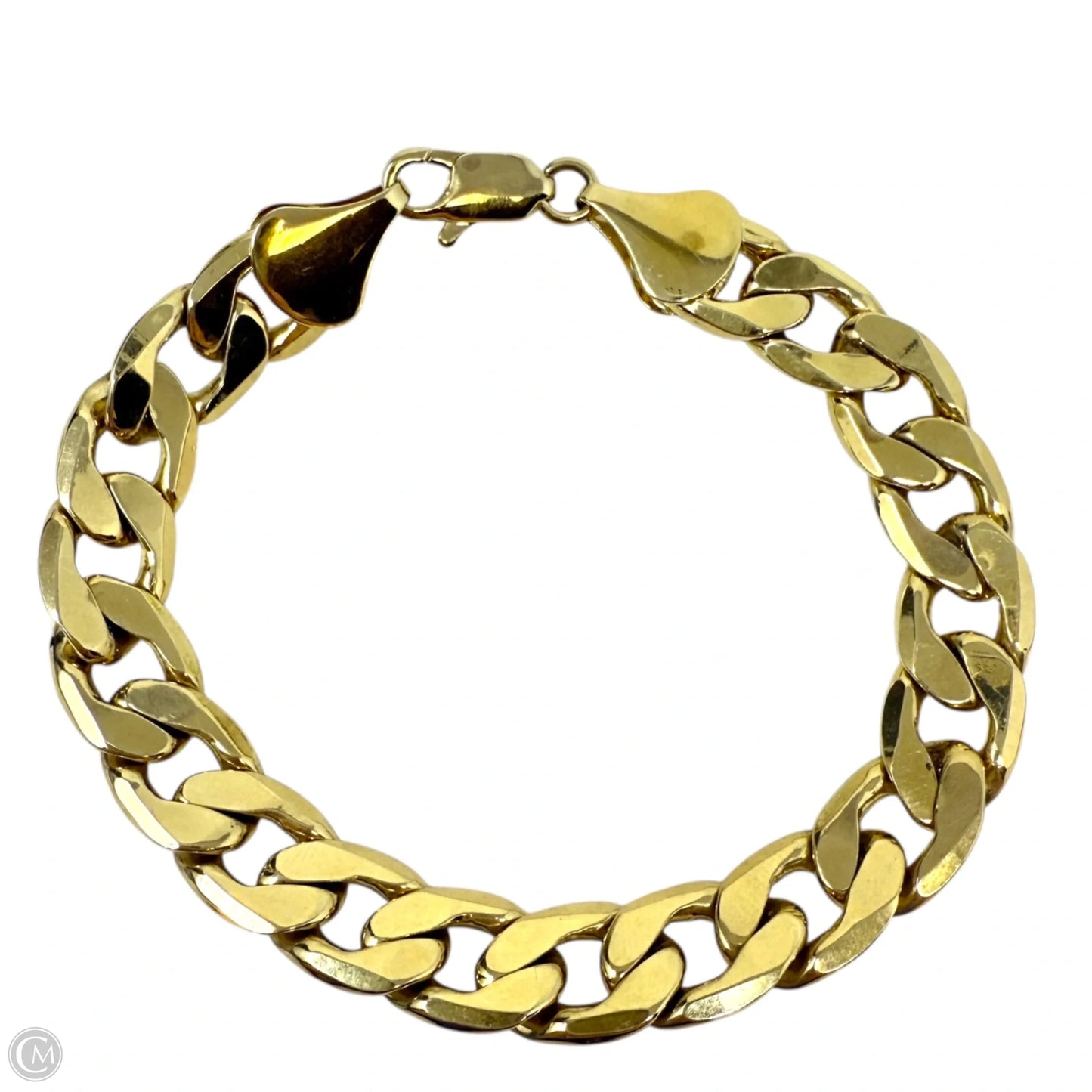 Gold Tone Curb Link Bracelet