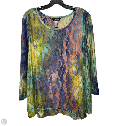 Top Long Sleeve By Ali Miles In Multi-colored, Size: 2x