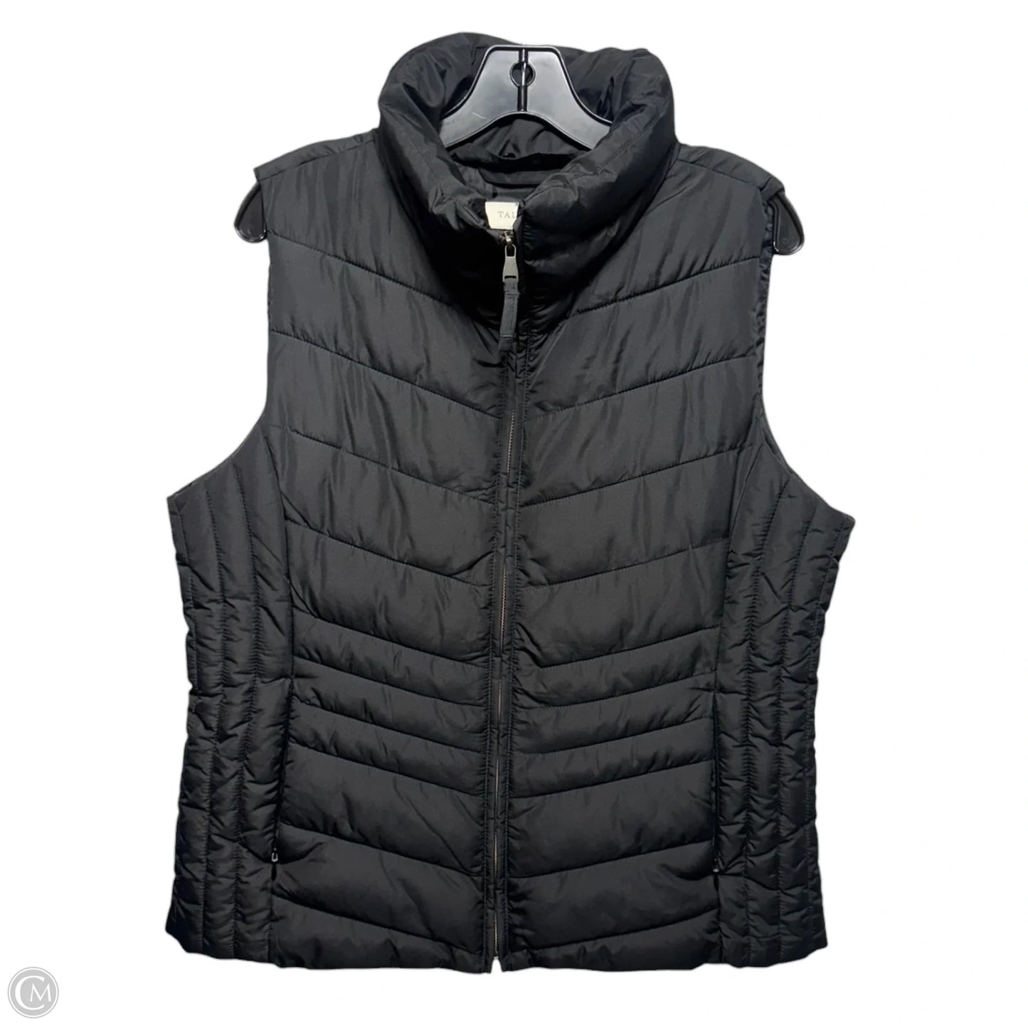 Vest Puffer & Quilted By Talbots In Black, Size: L