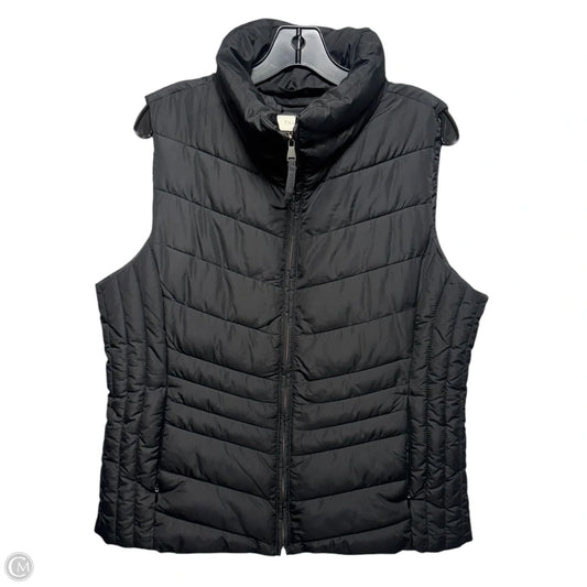 Vest Puffer & Quilted By Talbots In Black, Size: L