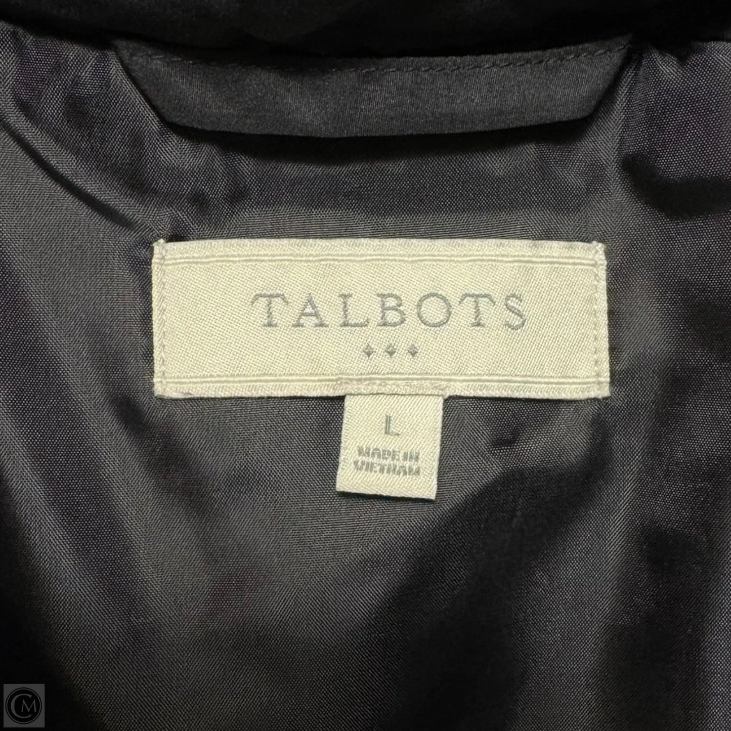 Vest Puffer & Quilted By Talbots In Black, Size: L