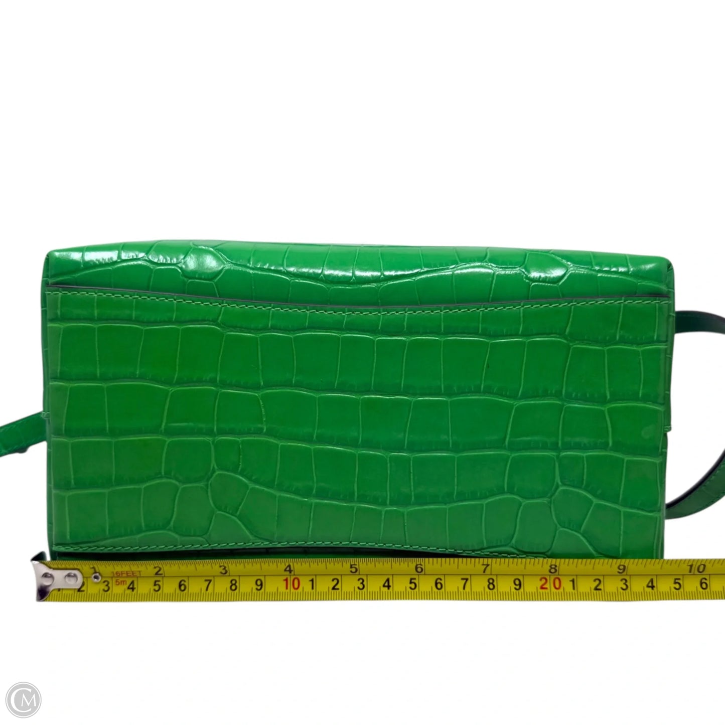 Knott Croc-embossed Top-Handle Bag In Leafy Green Designer By Kate Spade, Size: Medium