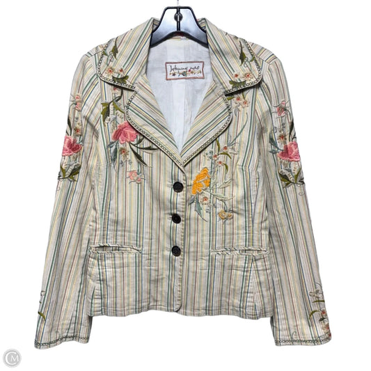 Embroidered Blazer By Johnny Was In Multi-colored, Size: S