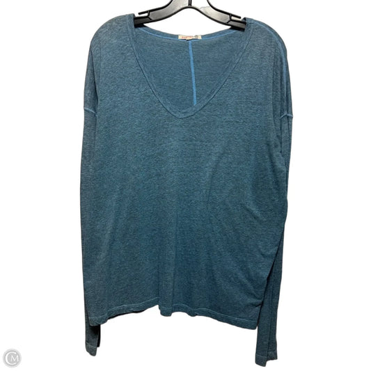 Top Long Sleeve Basic By Sundry In Aqua, Size: Osfm