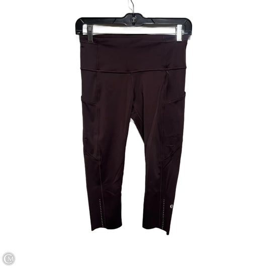 Athletic Leggings Capris By Lululemon In Purple, Size: 6