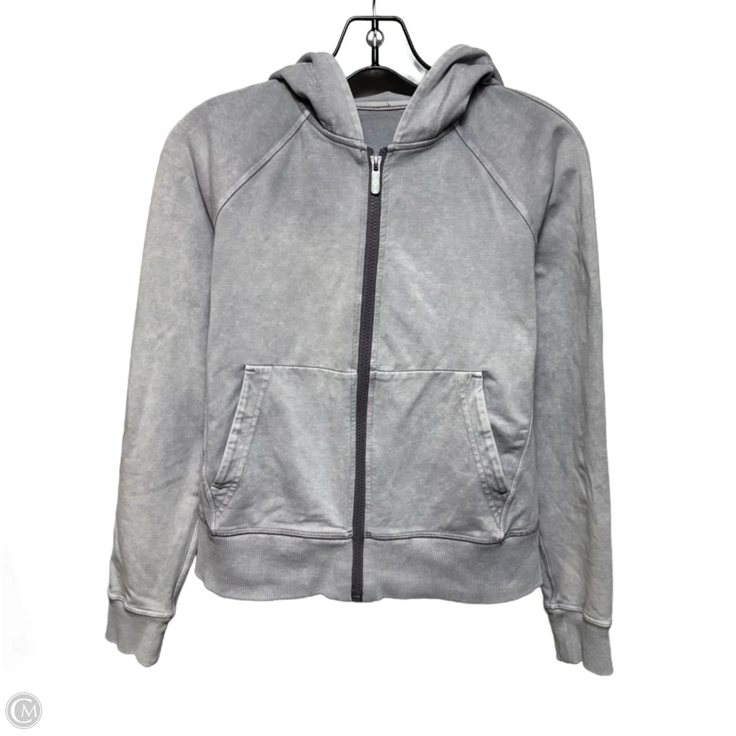 Athletic Sweatshirt Hoodie By Lululemon In Grey, Size: S