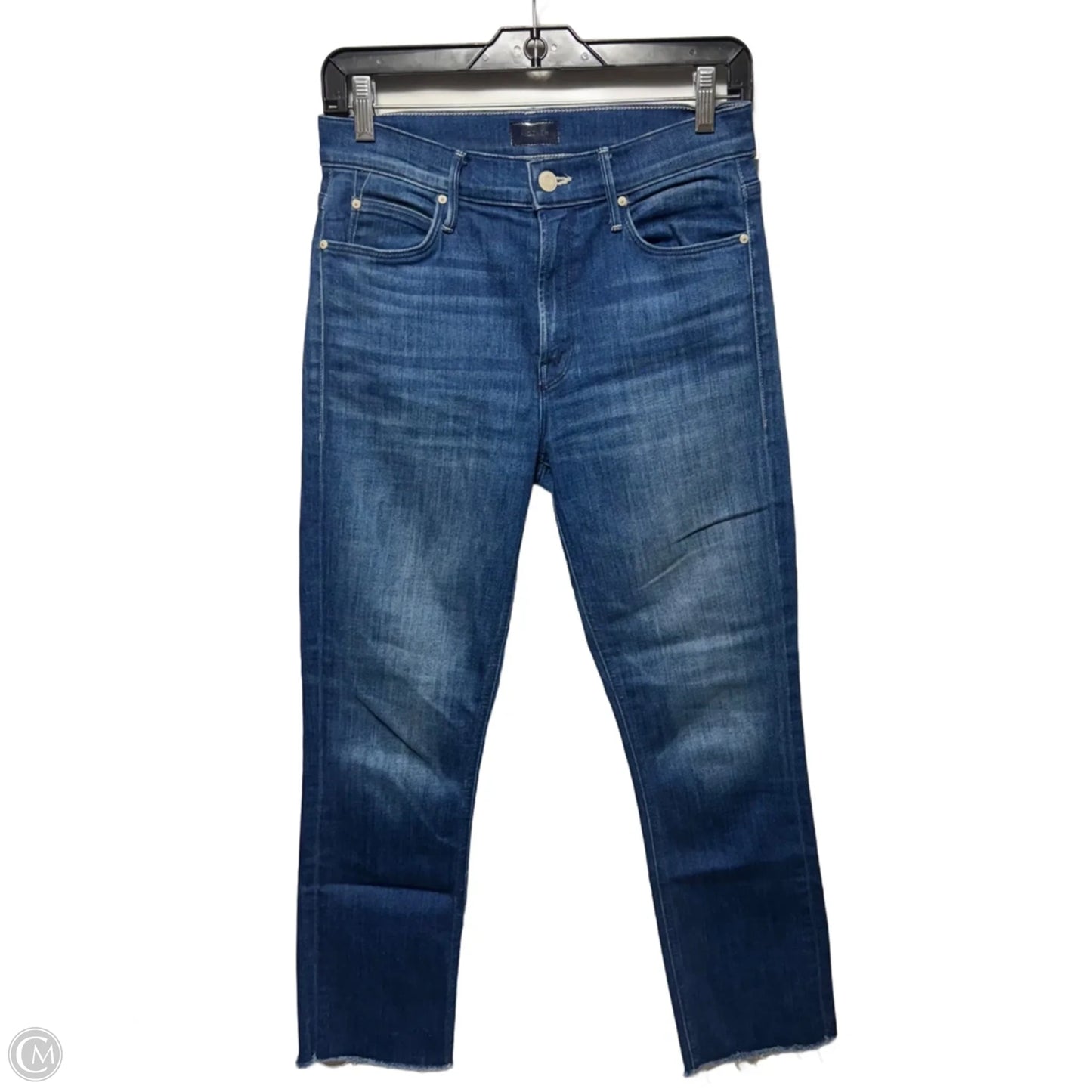 The Mid Rise Dazzler Crop Fray Jeans By Mother In Squeeze It, Size: 6