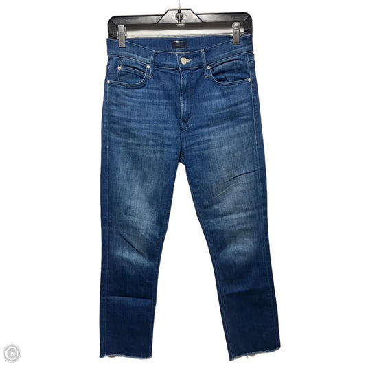 The Mid Rise Dazzler Crop Fray Jeans By Mother In Squeeze It, Size: 6