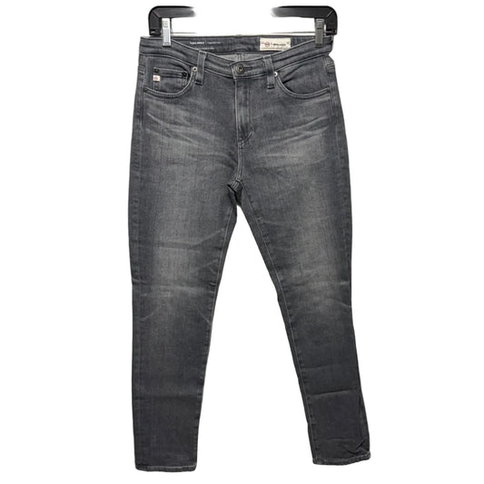 Pia Ankle Cigarette Jeans Skinny By Adriano Goldschmied In Grey Denim, Size: 2