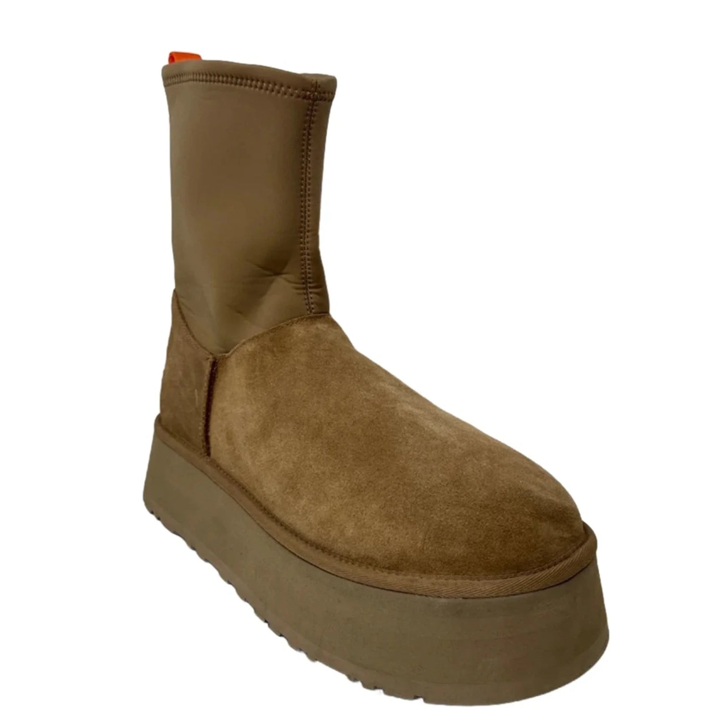 Classic Dipper Platform Boots Designer By Ugg In Brown, Size: 10