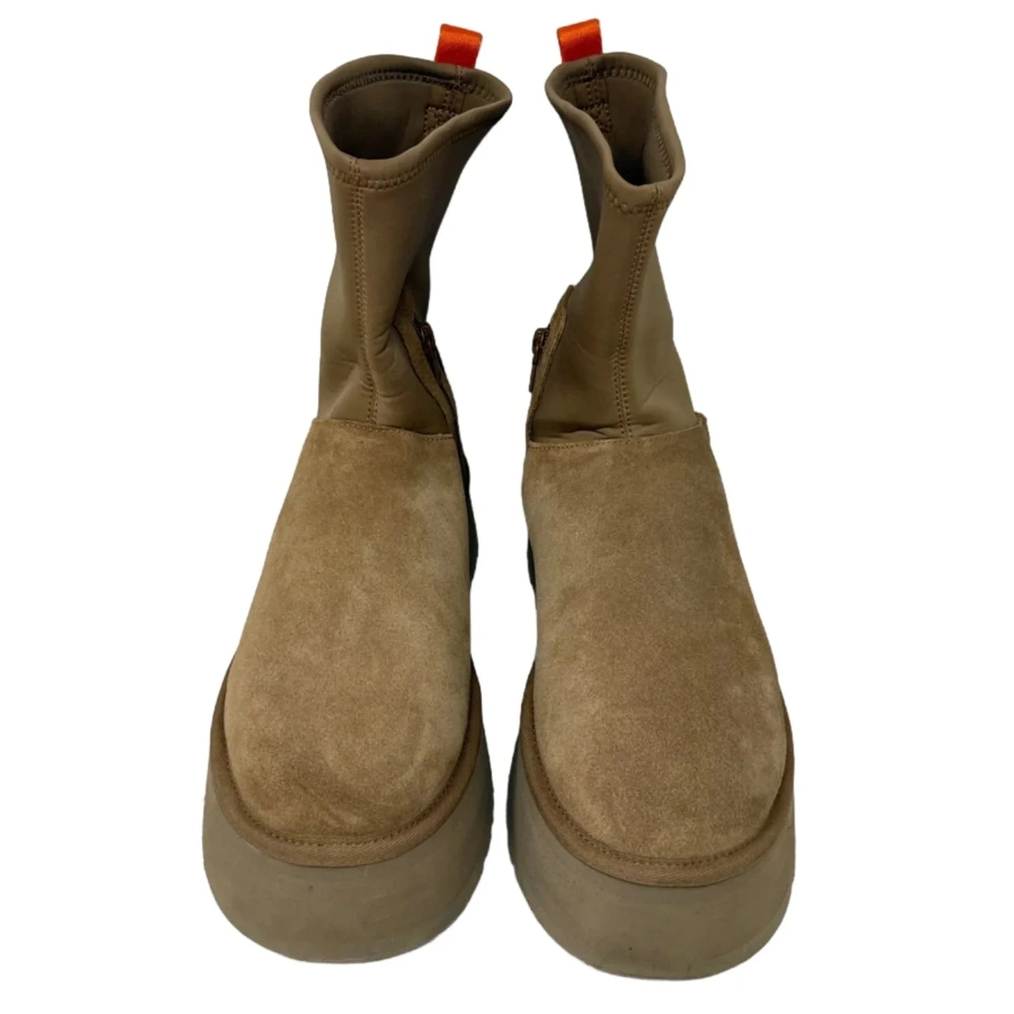 Classic Dipper Platform Boots Designer By Ugg In Brown, Size: 10