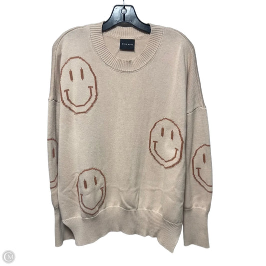 Smiley Sweater By Miou Muse In Tan, Size: L