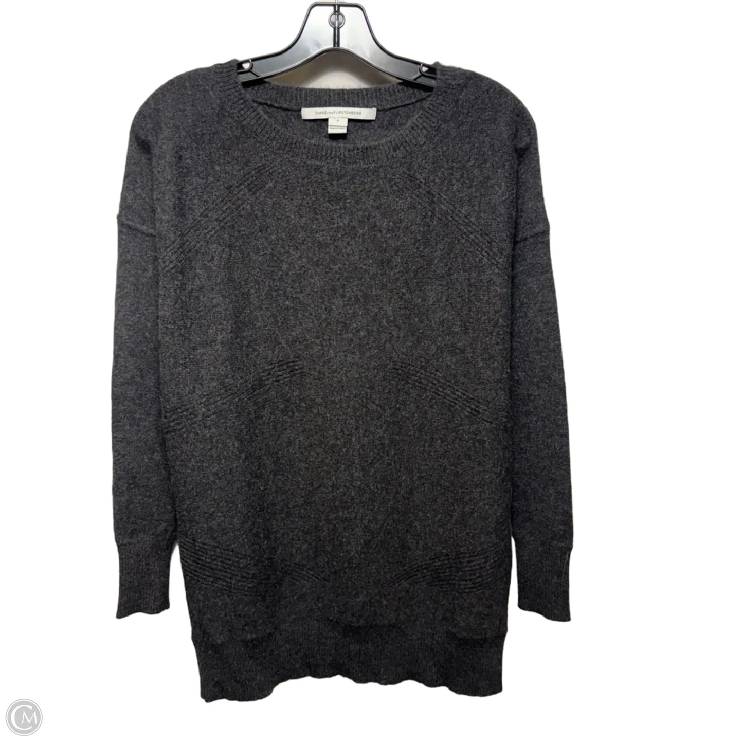 Cashmere Sweater Designer By Diane Von Furstenberg In Grey, Size: S