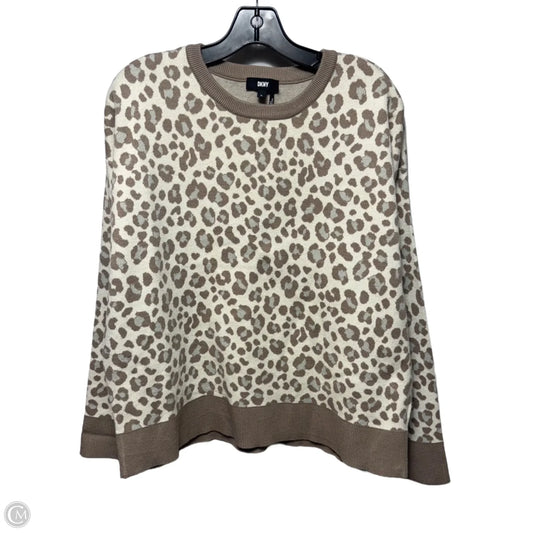 Sweater By Dkny In Animal Print, Size: Xl