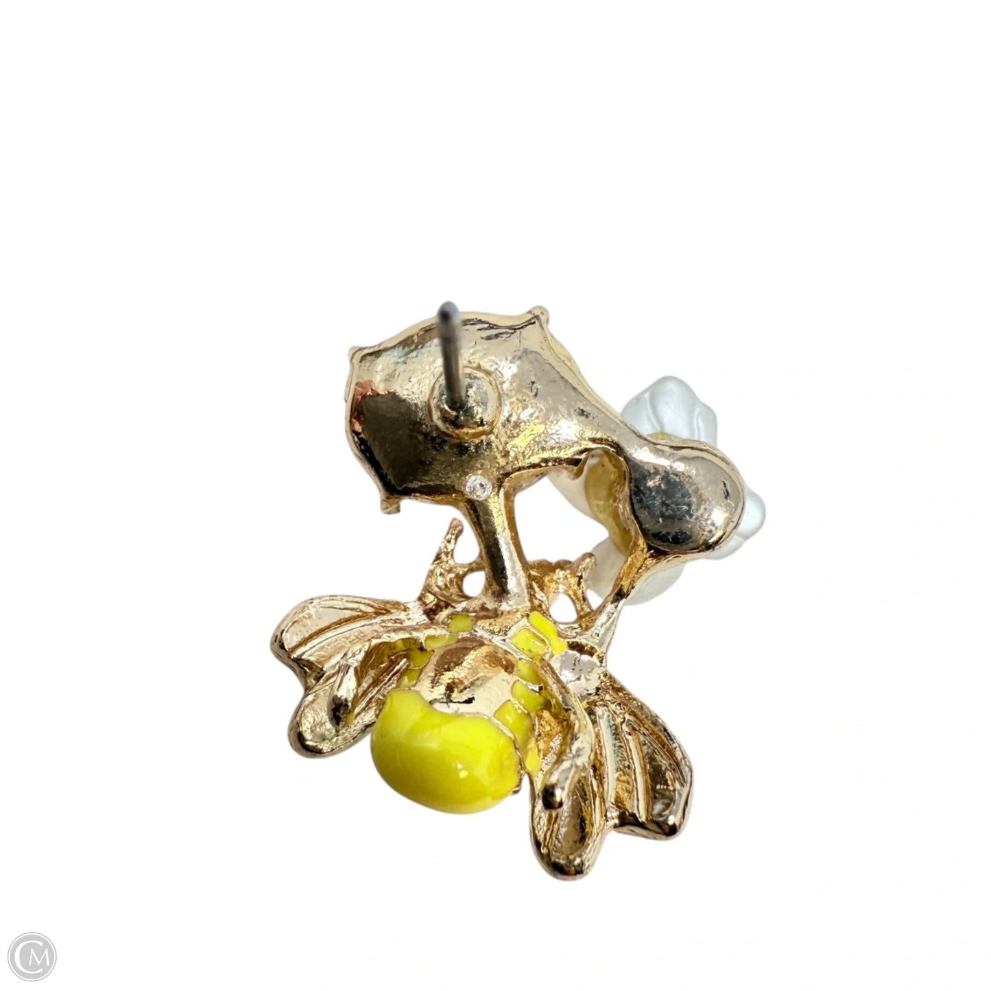 Bee Flower Rhinestone Cluster Earrings By Betsey Johnson