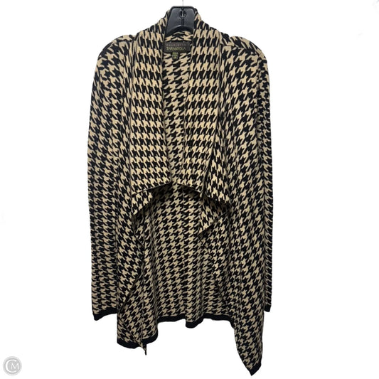 Sweater Cardigan By Charlotte In Black & Cream, Size: M