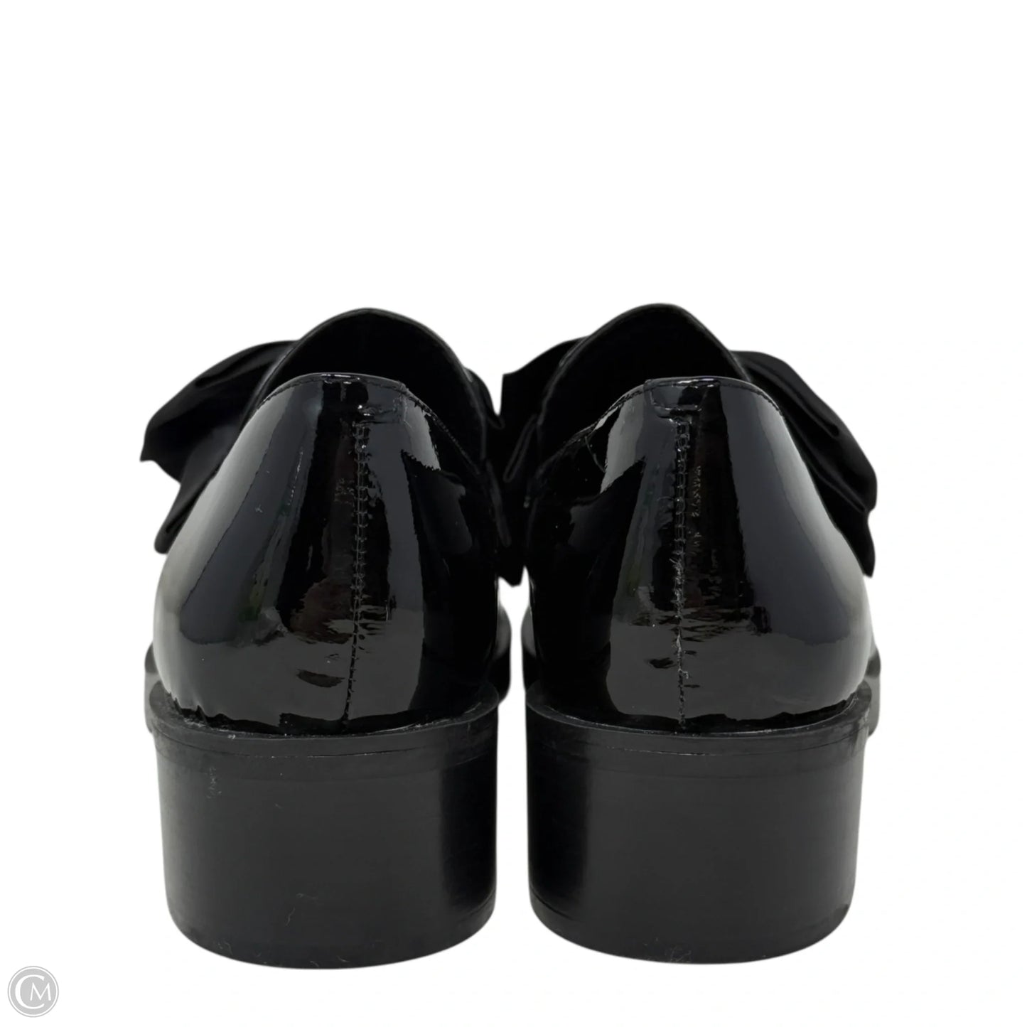 Camilia Bow Slip-On Loafers Designer By Karl Lagerfeld In Black, Size: 9
