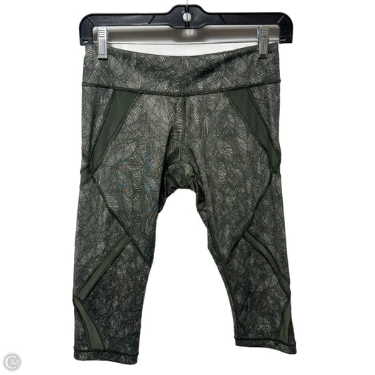 Athletic Leggings Capris By Lululemon In Green, Size: 4