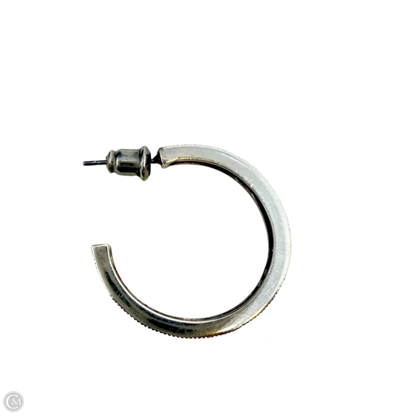 Art Deco Sterling Silver & Marcasite Hoop Earrings