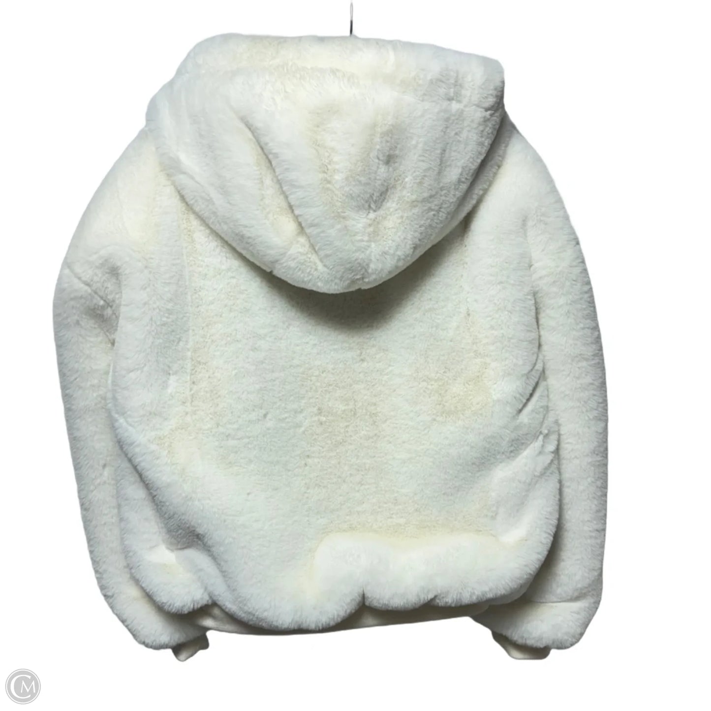Hooded Jacket Faux Fur & Sherpa By Blanc Noir In White, Size: L