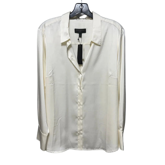 Top Long Sleeve By Banana Republic In Cream, Size: Xl